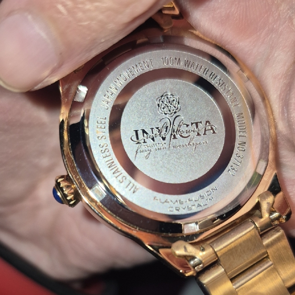 Invicta Women's Gold and Purple Watch - Picture 4 of 5